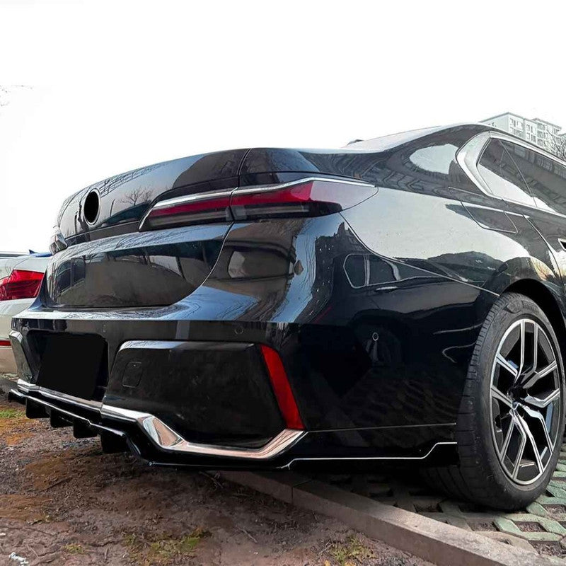 Car Craft Compatible With Bmw 7 Series I7 G70 G73 M Sport 2023+ Rear Bumper After Lip Diffuser Trim Skirt Zst-1442 Cf Carbon Fiber Look