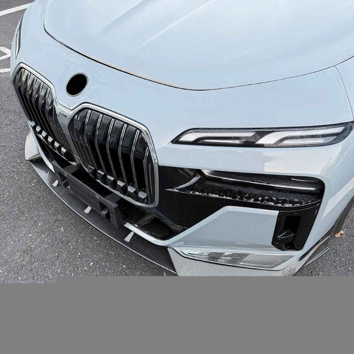 Car Craft Compatible With Bmw 7 Series G70 G73 I7 2023+ M Sport Front Bumper Lip Splitter Skirts Zst-1441 Gb Glossy Black - CAR CRAFT INDIA