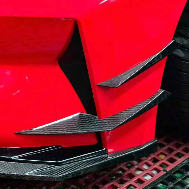 Car Craft Comptible With Bmw G80 G82 G83 M3 M4 2020+ Front Upgraded Facelift Bumper Real Dry Carbon Fiber Body Kit Grill Skirts Splitter Lip Trims Vten Style CC-9078