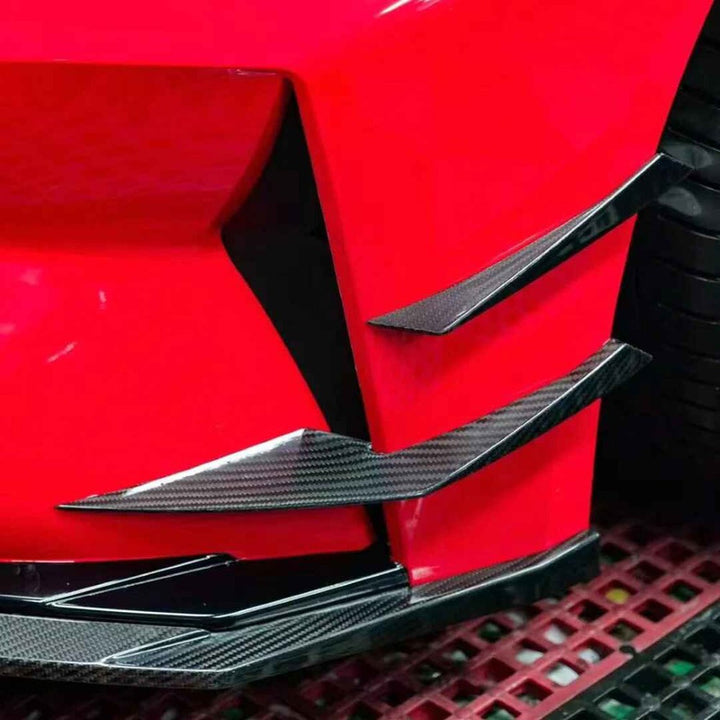 Car Craft Comptible With Bmw G80 G82 G83 M3 M4 2020+ Front Upgraded Facelift Bumper Real Dry Carbon Fiber Body Kit Grill Skirts Splitter Lip Trims Vten Style CC-9078