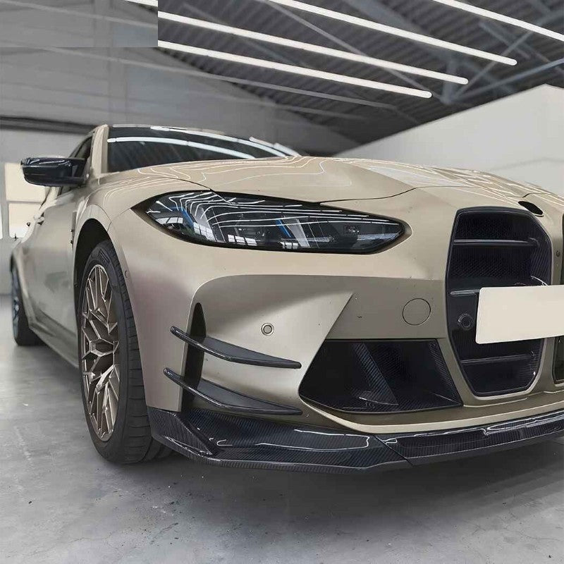 Car Craft Compatible With Bmw M3 G80 G81 M4 G82 G83 2021+ Front Bumper Lip Vent Splitter Skirts Trim Fog Vent Zst-1330 Gb Glossy Black CC-10011 - CAR CRAFT INDIA