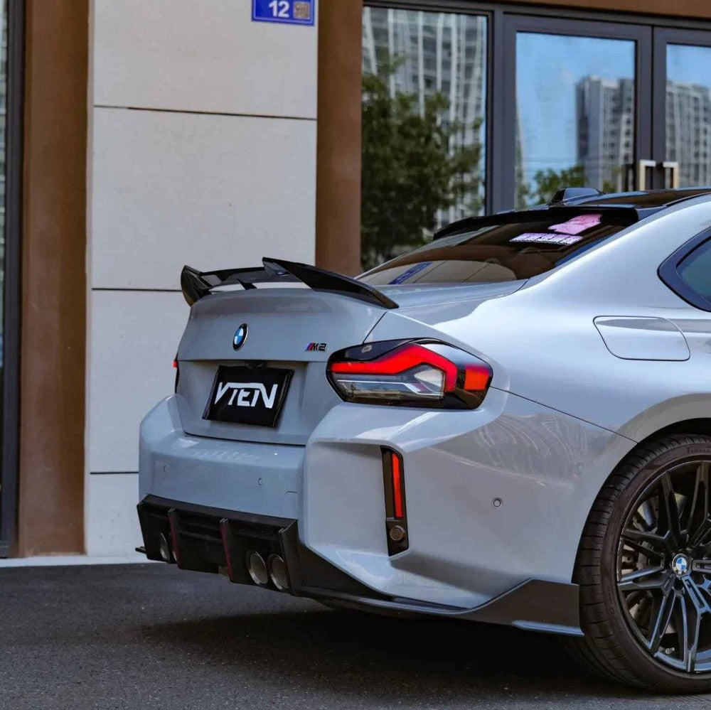 Car Craft Compatible With Bmw 2 Series G87 M2 2022-2026 Rear Trunk Wing Boot Lip Spoiler Trim Vten V Ten Style