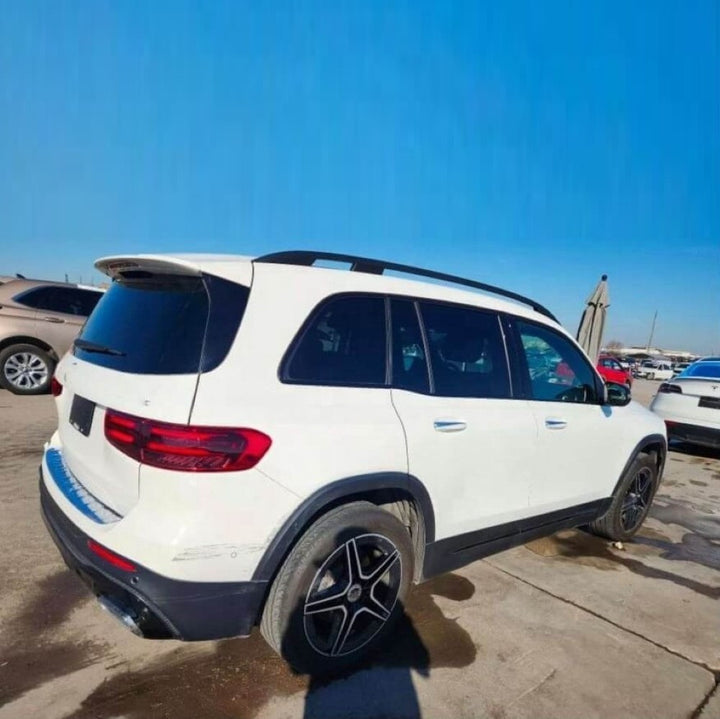 Car Craft Compatible With Mercedes Benz Glb W247 X247 2020-2024 Upgrade Convert To Glb45 Amg Bodykit Rear Bumper After Lip Diffuser Skirt With Exhaust Pipe Tip Silver Gc X247-010 Gc X247-011