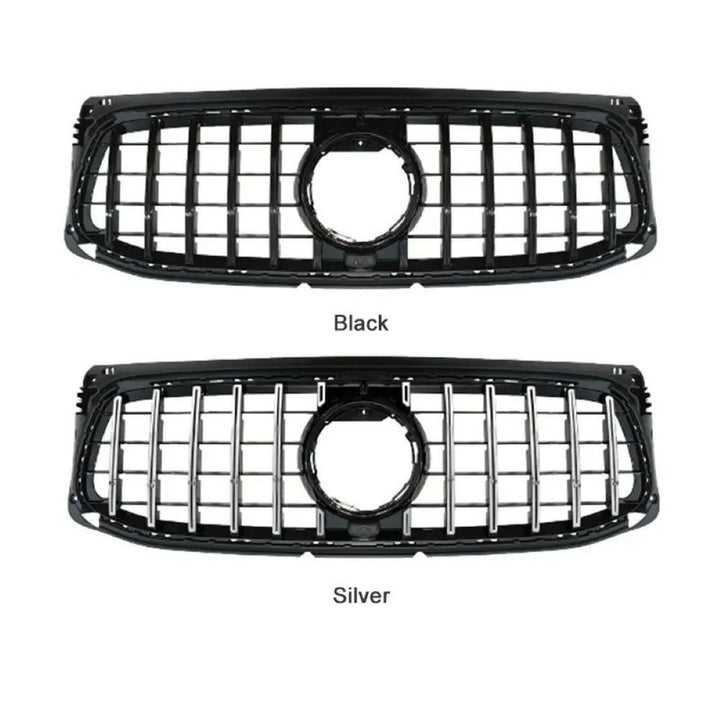 Car Craft Compatible With Mercedes Benz Glb W247 X247 2020-2024 Amg Bumper Front Show Grill Gtr Style Silver Gc X247-001