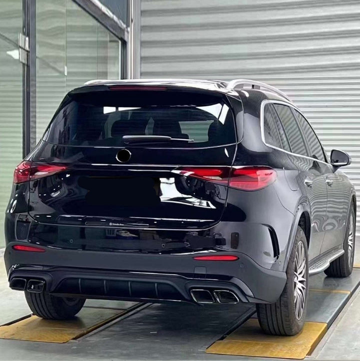 Car Craft Compatible With Mercedes Benz Glc W254 2023-2026 Upgrade Facelift Convert To Glc63 Amg Bodykit Rear Bumper Exhaust Pipe Tip Silver Gc W254-007