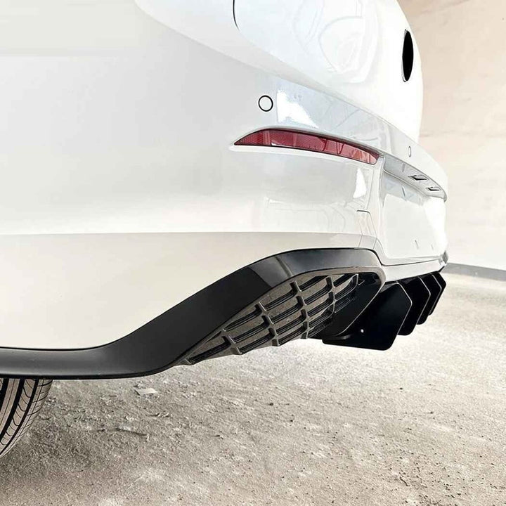 Car Craft Compatible With Volkswagen Vw Golf Mk8.5 Gti 2024+ Gti Rline Rear After Bumper Lip Splitter Skirts Diffuser Zst Glossy Black - CAR CRAFT INDIA