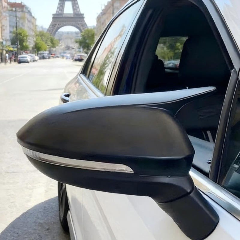 Car Craft Compatible With Vw Volkswagen Golf Gti 8 8.5 2020-2026 Side Rear View Case Wing Cap Shell Housing Mirror Covers 3m Tape Pasting Style Carbon Fiber Look