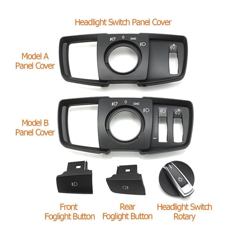 Car Craft Compatible With Bmw 2 Series X5 X6 F15 F16 F85 F86 F45 F46 2014-2019 Car Dashboard Headlight Switch Rotary Knob Button Cap Headlamp Cover Panel Headlight Switch Cover Model A Set 61319311727 - CAR CRAFT INDIA