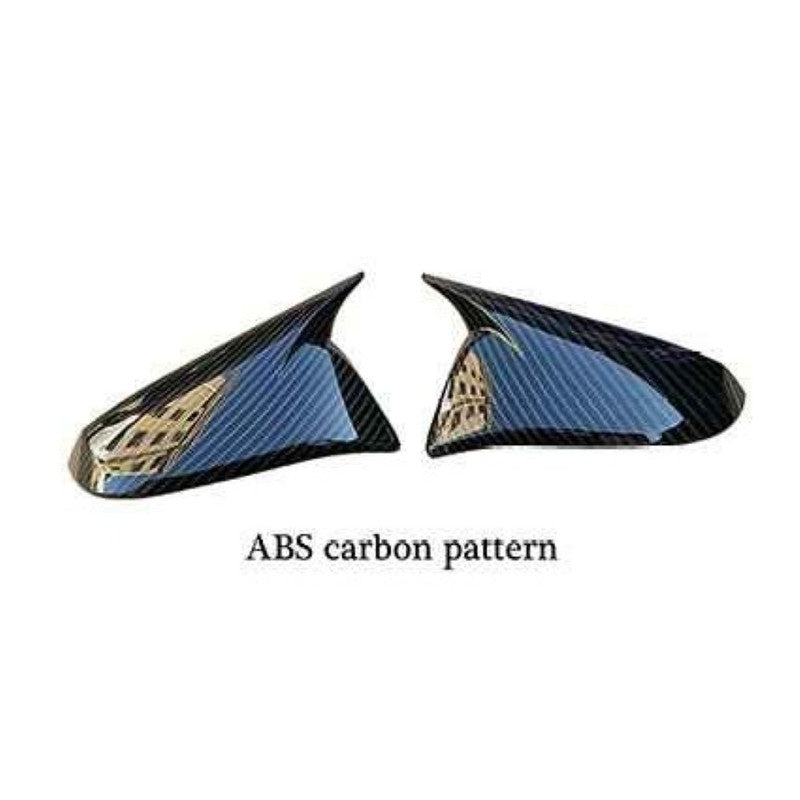 Car Craft Compatible With Toyota Innova Fortuner Hilux 2016-2023 Side Rear View Case Wing Cap Shell Housing Mirror Covers 3m Tape Pasting Style Carbon Fiber Look CC-11539