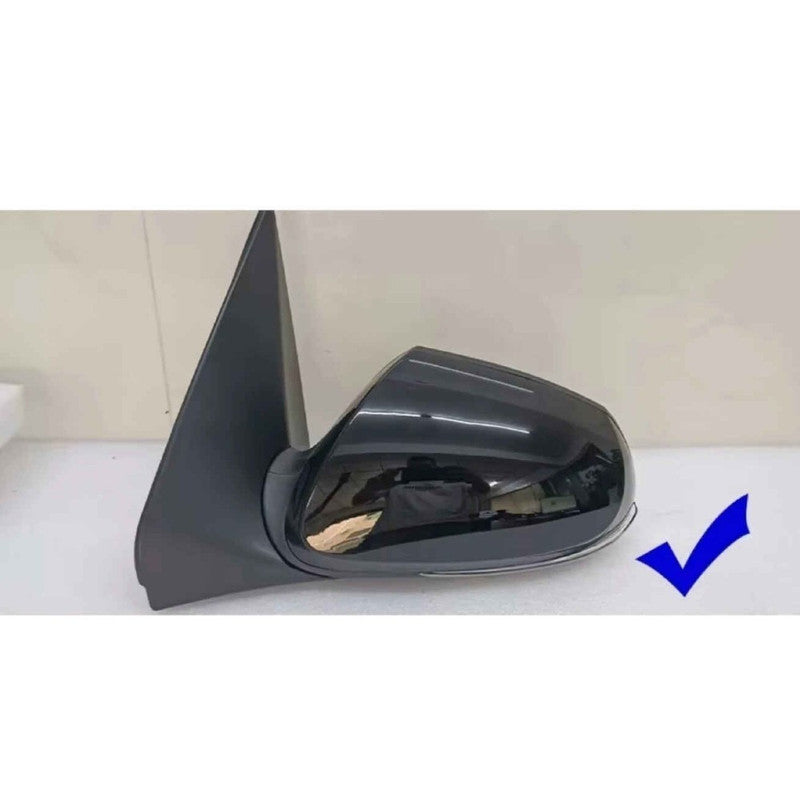 Car Craft Compatible With Hyundai I10 2015-2020 Side Rear View Case Wing Cap Shell Housing Mirror Covers 3m Tape Pasting Style Carbon Fiber Look CC-11557
