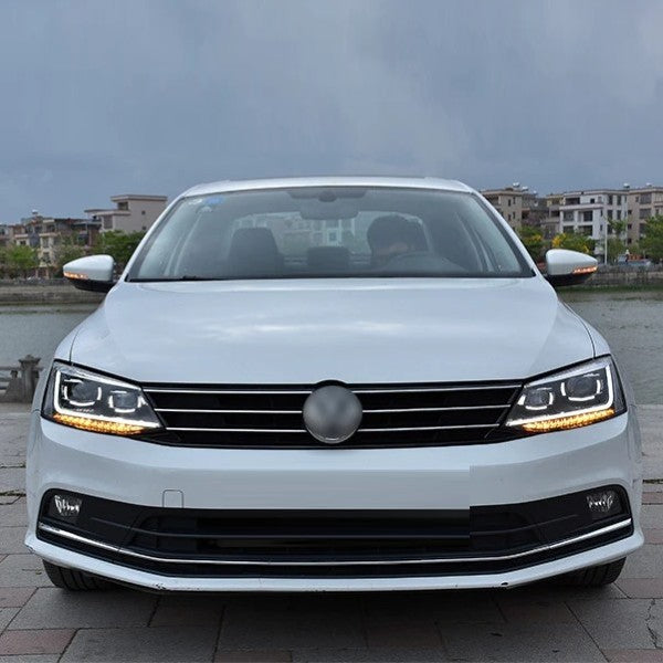 Car Craft Compatible With Volkswagen Vw Jetta 2011-2018 Car Front Upgraded Head Light Lamp Xenon Headlight Retrofit Upgrade Modified Led Drl Hid Light For Helogen Car - CAR CRAFT INDIA