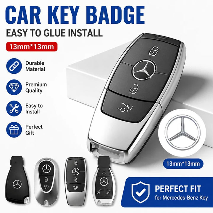 Logo Craft Compatible With Mercedes A B C E S Class W176 W177 W204 W205 W206 W212 W213 W221 W222 W223 Ml Gl Gle Gls W166 W167 Glc W253 W254 Gla W156 Cla W117 Car Key Cover Logo Emble Badge 13mm 3 Pin