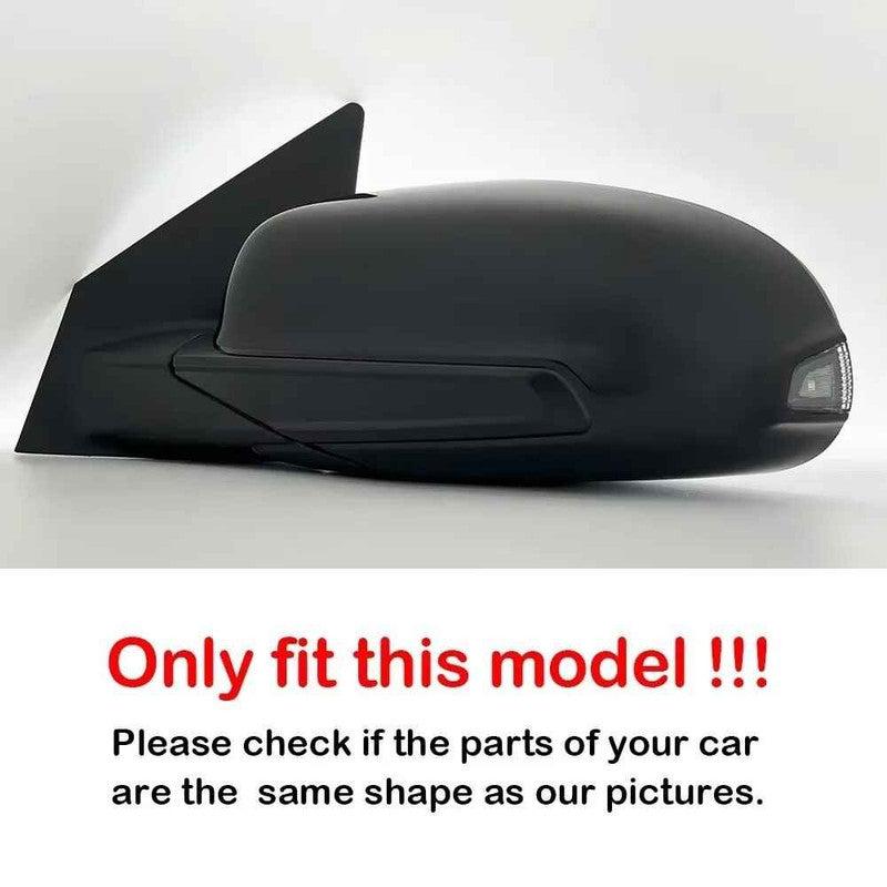 Car Craft Compatible With Hyundai Kona Kauai Hybrid 2018-2026 Side Rear View Case Wing Cap Shell Housing Mirror Covers 3m Tape Pasting Style Glossy Black CC-11516