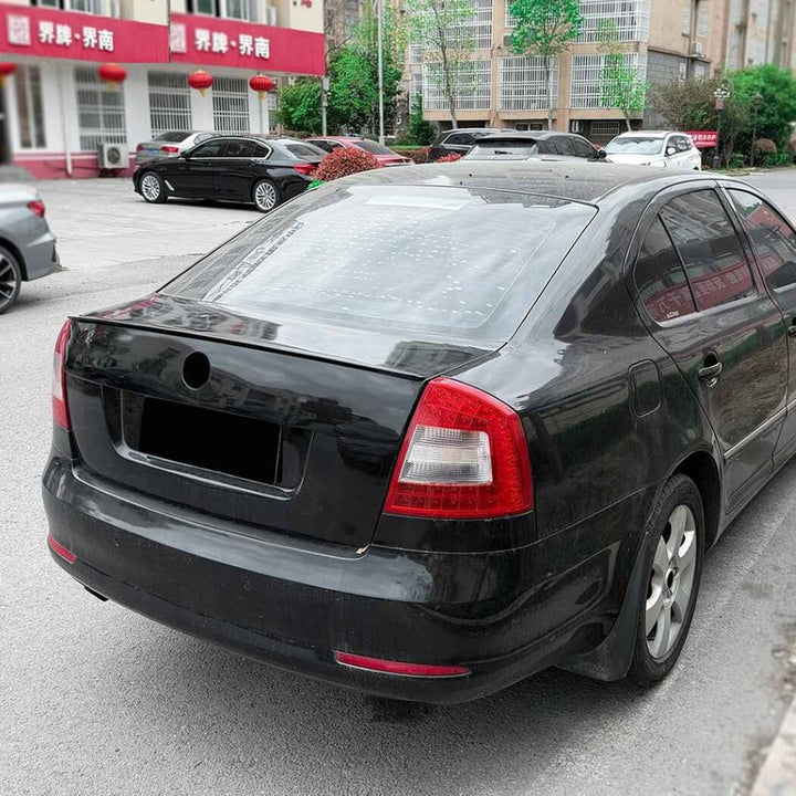 Car Craft Compatible With Skoda Octavia Laura Mk2 2004-2012 Rear Trunk Wing Boot Lip Roof Spoiler Zst-1600 Gb Glossy Black