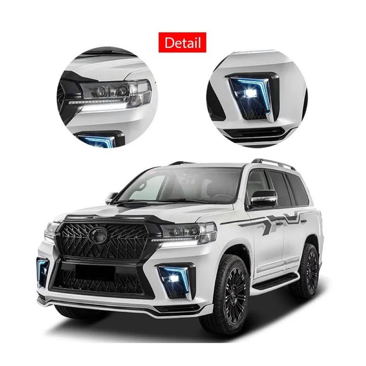 Car Craft Compatible With Toyota Land Cruiser Lc200 2008-2015 Upgrade Facelift Convert To Lc200 Elford A Style Bodytkit Front Rear Bumper Hood Fender Trunk Headlight Taillight Side Trim Grill Lip Skirt Splitter F116-a
