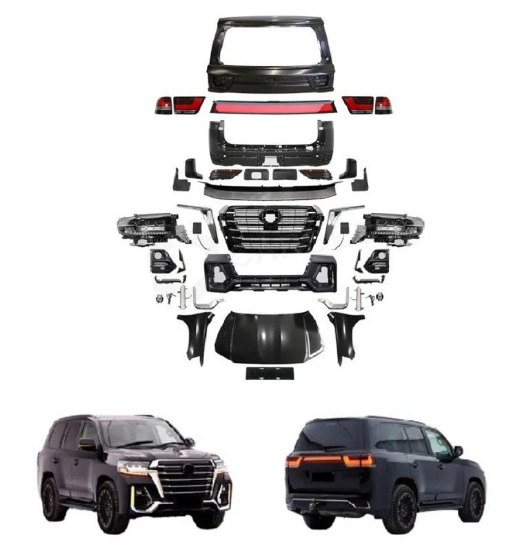 Car Craft Compatible With Toyota Land Cruiser Lc200 2008-2015 Upgrade Facelift Convert To Lc200 Vacalno Style Bodytkit Front Rear Bumper Trunk Headlight Taillight Side Trim Grill Lip Skirt Splitter F139