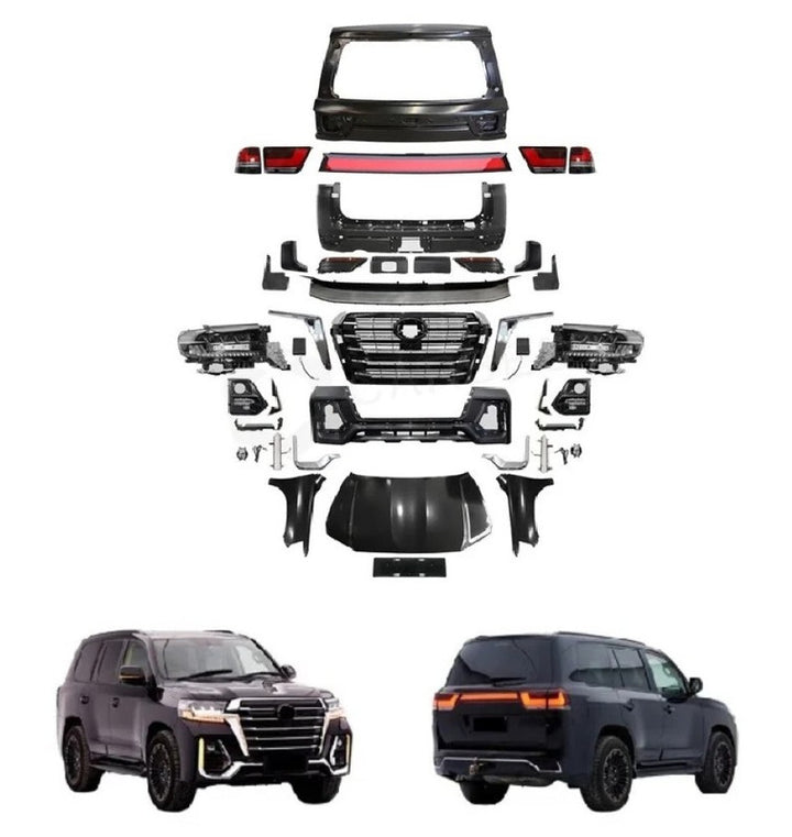 Car Craft Compatible With Toyota Land Cruiser Lc200 2008-2015 Upgrade Facelift Convert To Lc200 Vacalno Style Bodytkit Front Rear Bumper Trunk Headlight Taillight Side Trim Grill Lip Skirt Splitter F139