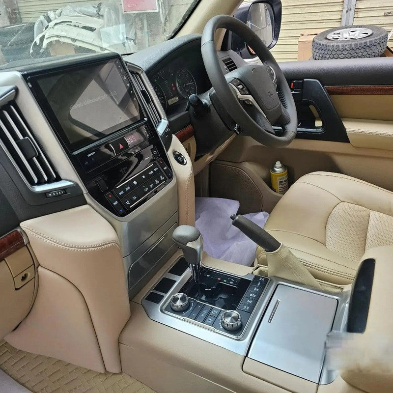 Car Craft Compatible With Toyota Land Cruiser Lc200 2008-2015 Upgrade Facelift Convert To Lc200 2016 Interior Bodykit Kit Steering Dashboard Steering Console Center Armrest Box Rhd Beige F136