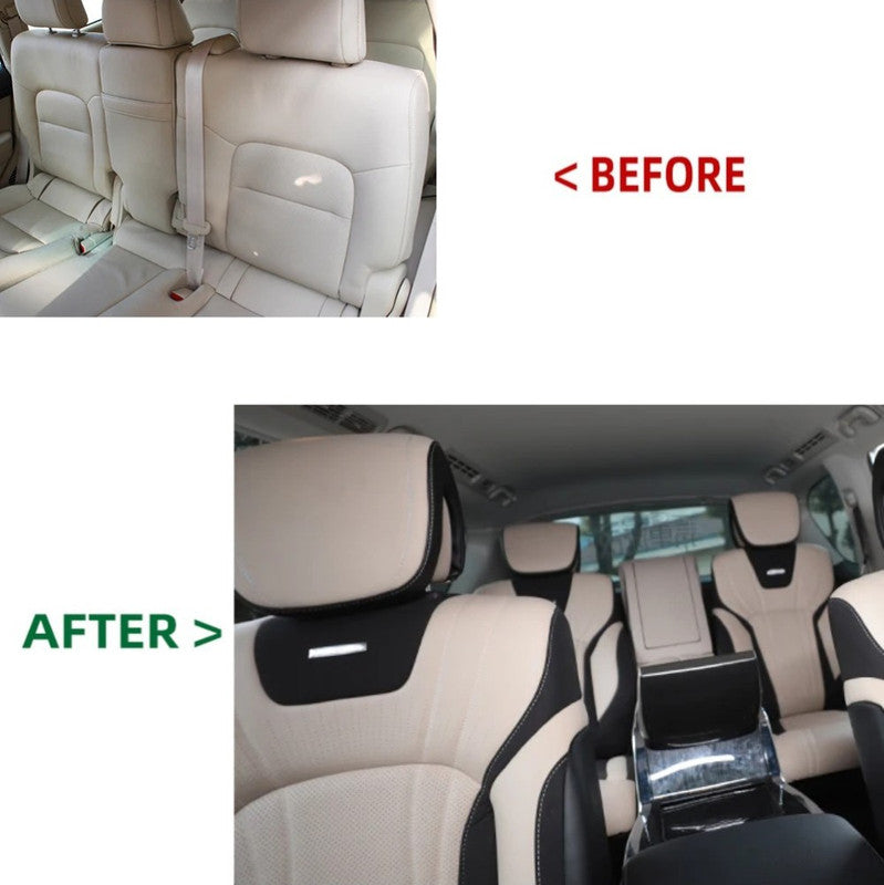 Car Craft Compatible With Toyota Land Cruiser Lc200 Lexux Lx500 Lx470 2008-2020 Upgrade Facelift Convert Rear Recliner With Armrest Seat Standard Four Seat Leather Electric Adjustable Waterproof Car Seats Luxury Vehicle Interior Upgrade F-105a