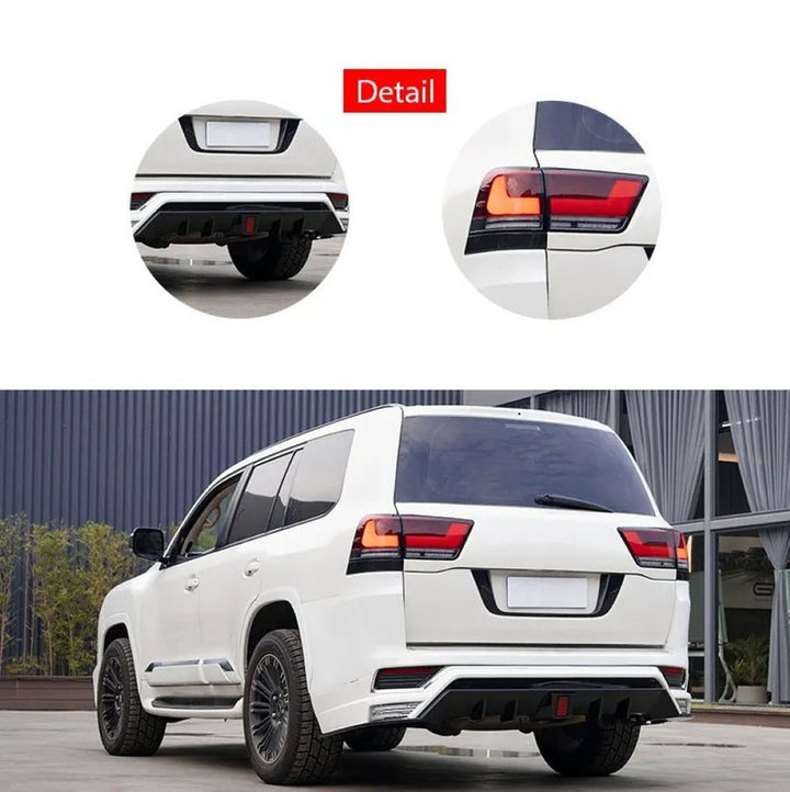 Car Craft Compatible With Toyota Land Cruiser Lc200 2008-2020 Upgrade Facelift Convert To Lc300 2022 Wald Style Bodytkit Front Rear Bumper Hood Fender Trunk Headlight Taillight Mirror Side Step Trim Grill Skirt Splitter Cut Version 1:1 F176b