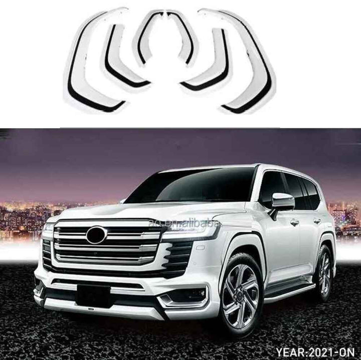 Car Craft Compatible With Toyota Land Cruiser Lc300 Lc 300 2022-2025 Front Rear Bumper Lip Skirt Splitter Trim Wheel Arch Exhaust Tip Pipe Set