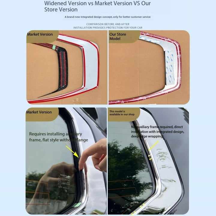 Car Craft Compatible With Toyota Land Cruiser Lc300 Lc 300 2022-2026 Outer Outside Window Door Piller Silver Chorme Decorations Strip Trim 22lc014f - CAR CRAFT INDIA