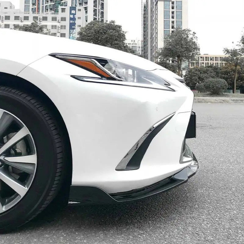 Car Craft Compatible With Lexus Es 2018-2022 Front Bumper Lip Skirt Trim Glossy Black