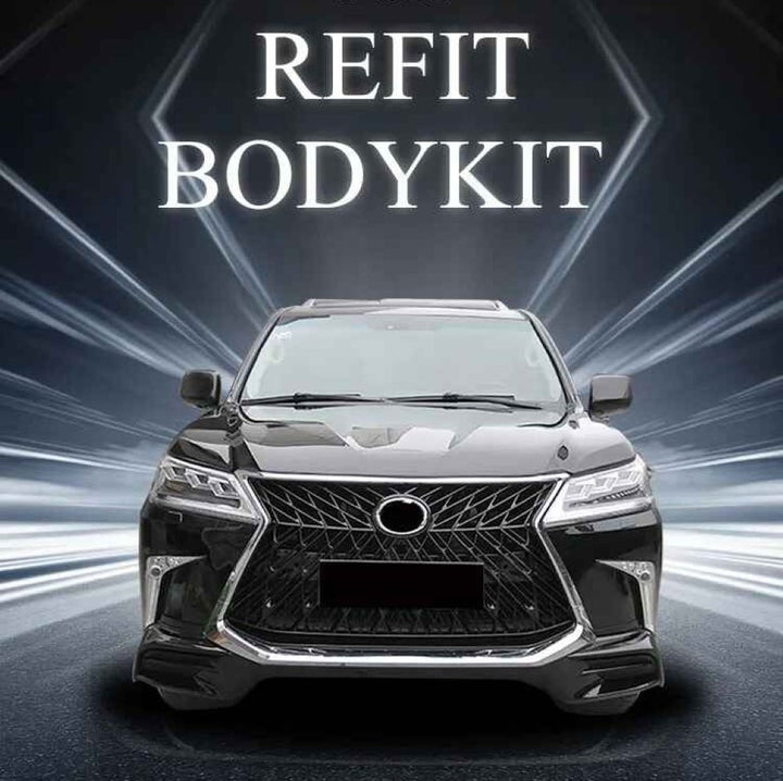 Car Craft Compatible With Toyota Lexus Lx570 2016-2021 Upgrade Facelift Convert To Lx570 Trd Sport Style Bodytkit Front Rear Lip Skirt Splitter Grill Mirror Cover F069