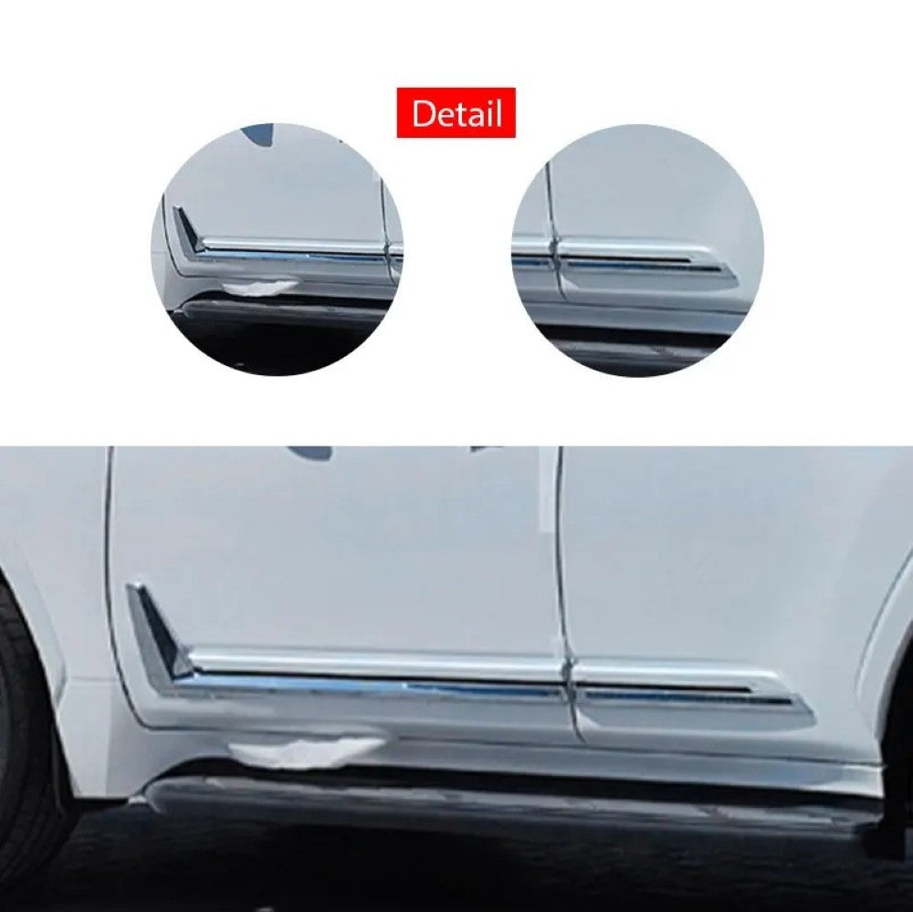 Car Craft Compatible With Toyota Lexus Lx600 2022+ Side Door Moulding Cladding Trim Abs 4-piece Replacement Kit With Uv Corrosion Resistance F166