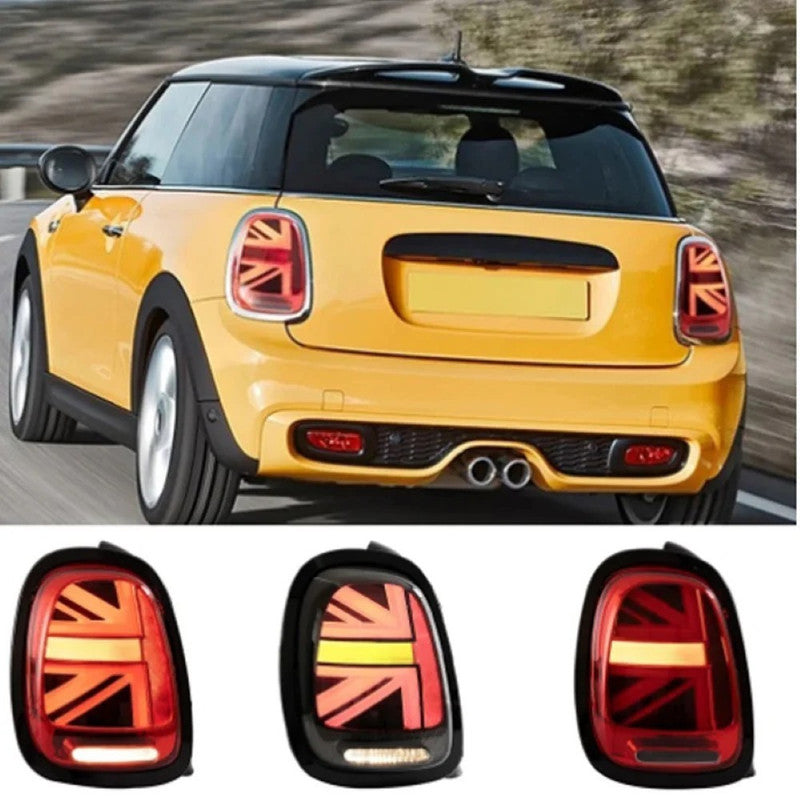 Car Craft Compatible With Mini Cooper F55 2015-2019 Cooper S F56 2015-2019 Cooper S Convertible F57 2015-2019 F Series Led Tail Light Tail Lamp Light 2007-2016 Dynamic Signal Taillight Drl Brake Reverse Union Jack Clear Red