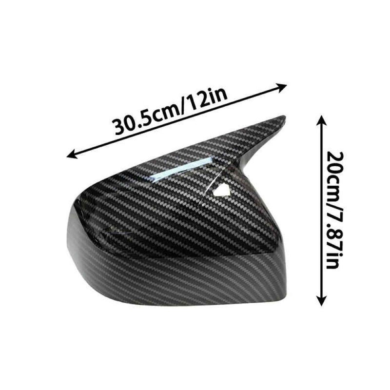 Car Craft Compatible With Tesla Model Y Juniper 2025 Side Rear View Case Wing Cap Shell Housing Mirror Covers 3m Tape Pasting Style Carbon Fiber Look CC-11547