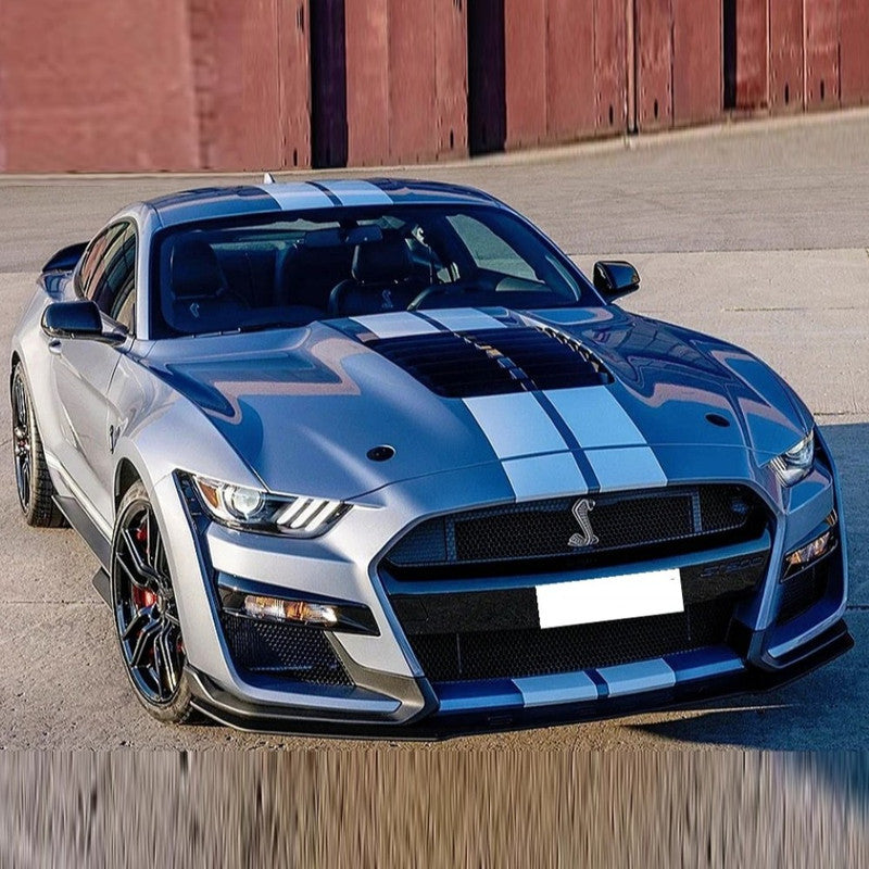 Car Craft Compatible With Ford Mustang 2015-2017 Upgrade Facelift Convert To Gt500 Bodykit Front Bumper Skirt Front Lip Gc Must-018