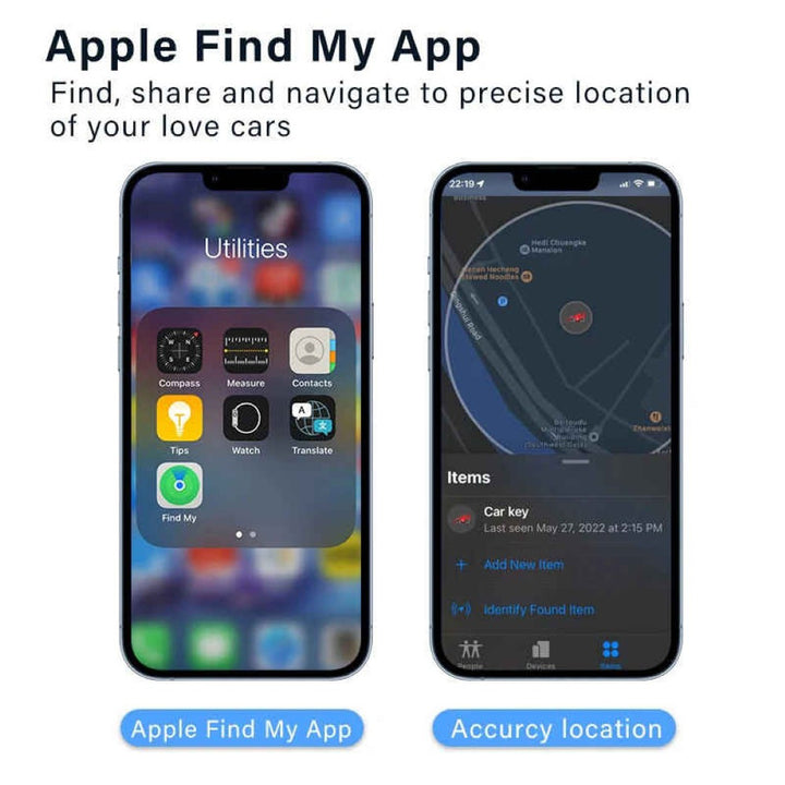 Car Craft Compatible With Sim-free Vehicle Gps Tracker Finder With 'find My' App For Location Navigation Smart Car Key And Obd No Monthly Fee Only For Iphone Ap100