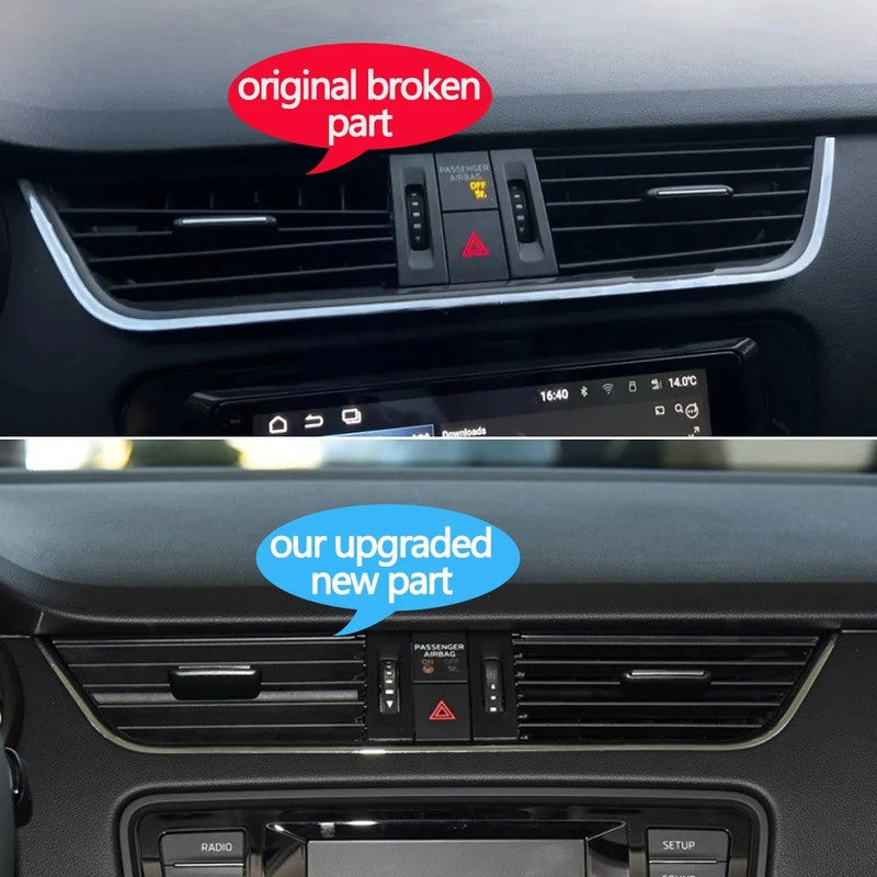 Car Craft Compatible With Skoda Octavia 3 A7 5e Mk3 2014-2021 Car Ac Air Vent Grille Slider Panel Cover 5e0820951c-c Middle Centre Central