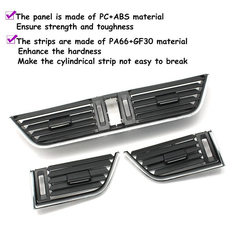 Car Craft Compatible With Skoda Octavia 3 A7 5e Mk3 2014-2021 Car Ac Air Vent Grille Slider Panel Cover 5e0819701-c Left