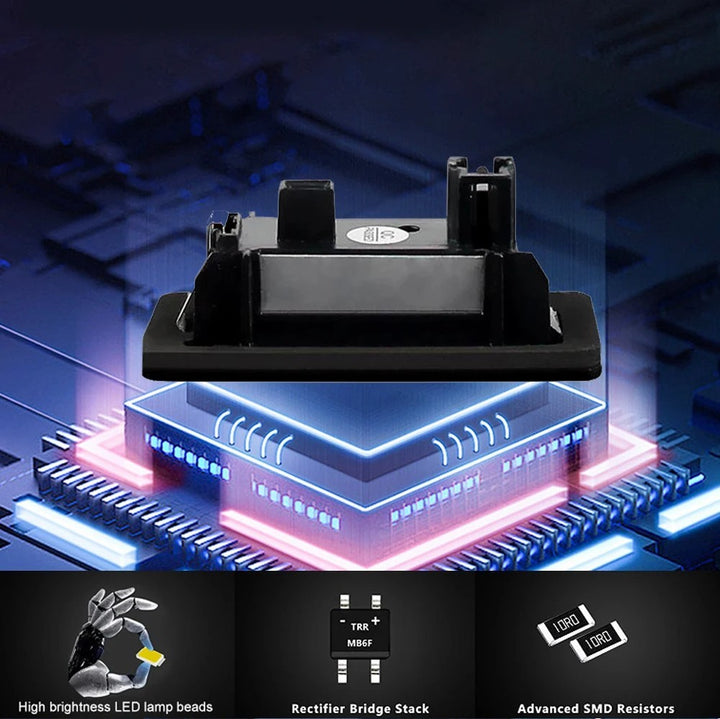 Car Craft Compatible With Porsche Panamera 970 4d 2010-2016 Led Number Plate Light Error Free License Number Plate Lamp 8to943021 CC-7795 - CAR CRAFT INDIA
