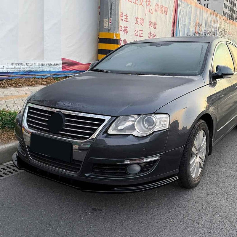 Car Craft Compatible With Vw Volkswagen Passat B6 2005-2010 Bumper Front Lip Splitter Skirt Trim Zst-1477 Gb Glossy Black