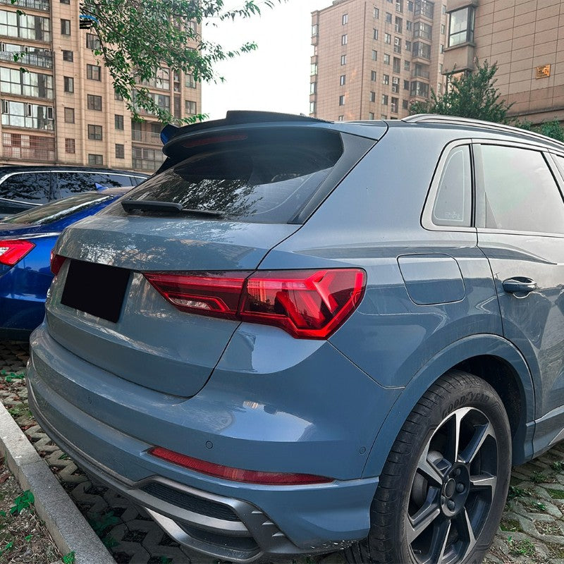 Car Craft Compatible With Audi Q3 F3 2019-2024 Rear Trunk Wing Boot Roof Lip Spoiler Zst-1394 Cf Carbon Fiber Look - CAR CRAFT INDIA