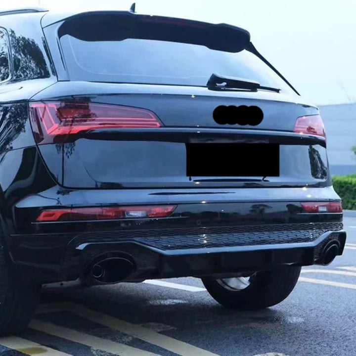Car Craft Compatible With Audi Q5 2021-2025 Upgraded Facelift Convert To Rsq5 Sq5 Sport Rear After Bumper Lip Diffuser Skirt Trim With Exhaust Pipe Tip Q5-010 Gc