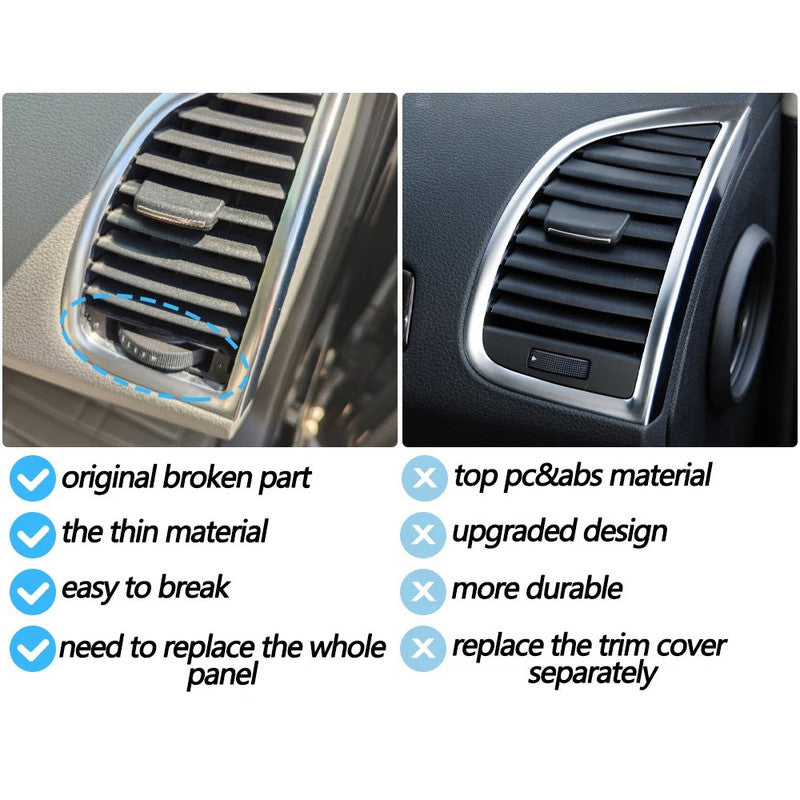 Car Craft Compatible With Audi Q7 2006-2015 Car Front Dashboard Air Conditioning Heater Ac Vent Outlet Cover Trim 4l0820901 Left - CAR CRAFT INDIA