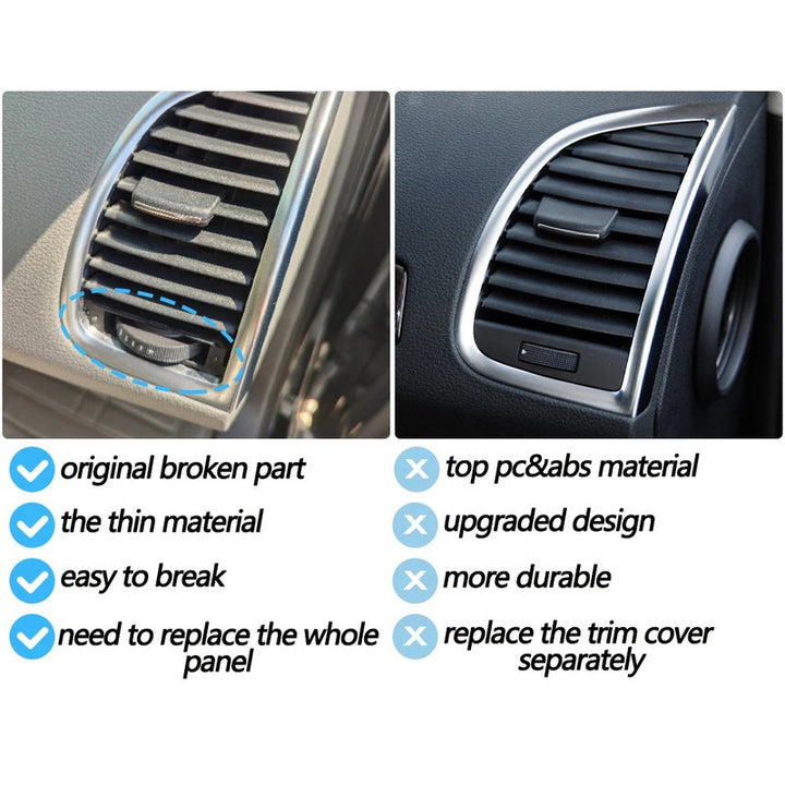 Car Craft Compatible With Audi Q7 2006-2015 Car Front Dashboard Air Conditioning Heater Ac Vent Outlet Cover Trim 4l0820901 Left - CAR CRAFT INDIA