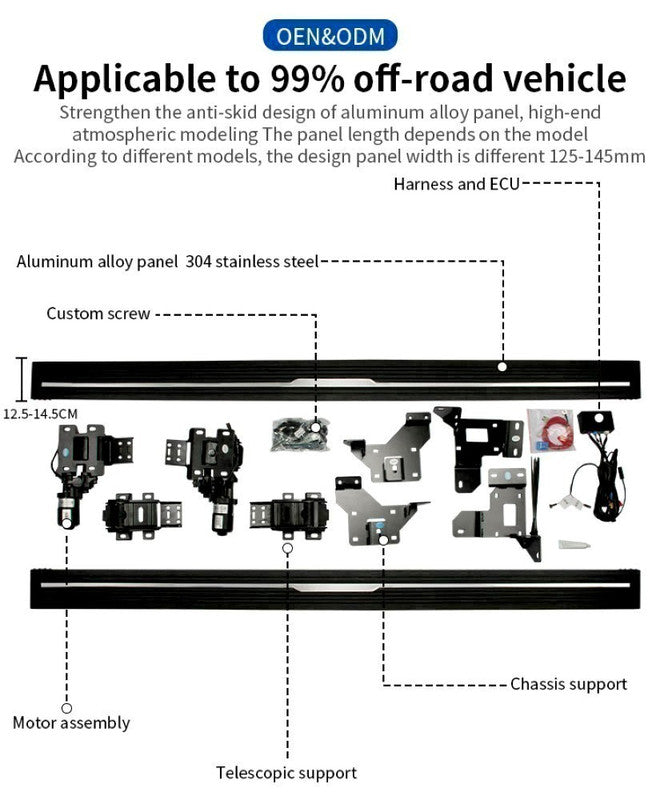 Car Craft Compatible With Jeep Wrangler Rubicon 2019-2026 Automatic Deployable Electric Side Step Retractable Ladder Pedal Running Boards Side Step 4 Door