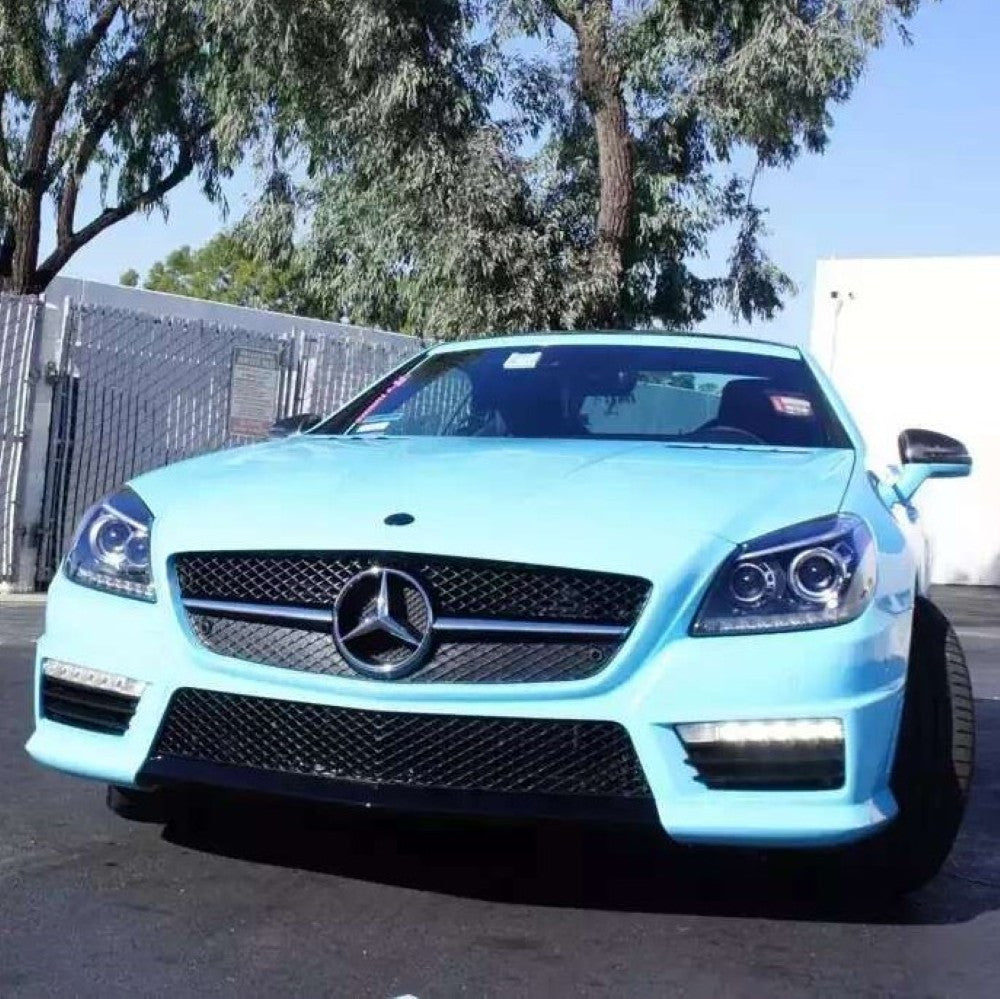 Car Craft Compatible With Mercedes Benz Slk R172 2011-2015 Upgrade Facelift Convert To Slk63 Amg Bodykit Front Bumper Grill Skirt Splitter Trim