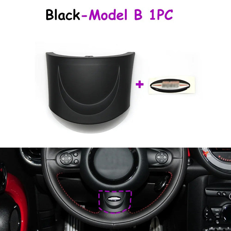 Car Craft Compatible With Mini Cooper Clubman R55 Hatchback R56 Convertible R57 Coupe R58 Roadster R59 Coumtryman R60 Mini Paceman R61 2013-2015 Steering Wheel Trim Cover Lower 32306863535 B With Logo CC-9696 - CAR CRAFT INDIA