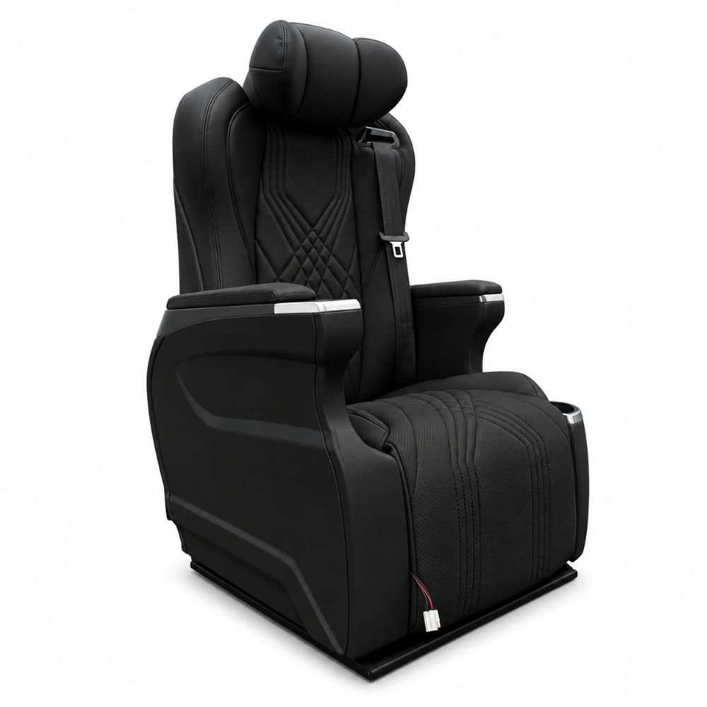 Car Craft Compatible With Innova Hycross Fortuner V Class Captain Electric Recliner Seat Chair Massaging Headrest Ventilation Heating Usb Type C Backrest Leg Support Adjustment All Suv Black