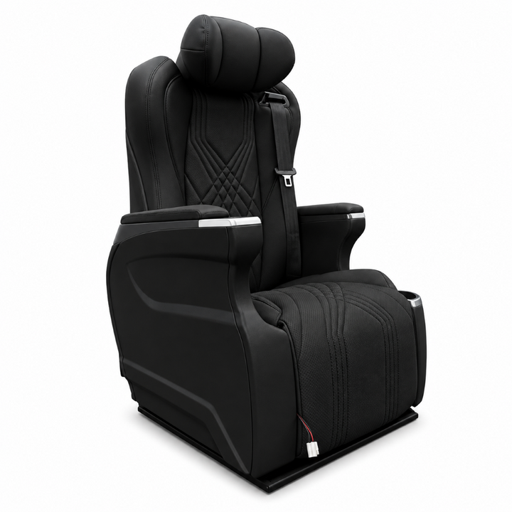 Car Craft Compatible With Innova Hycross Fortuner V Class Captain Electric Recliner Seat Chair Massaging Headrest Ventilation Heating Usb Type C Backrest Leg Support Adjustment All Suv Black