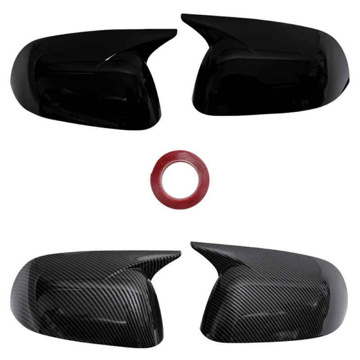 Car Craft Compatible With Nissan Sunny 2010-2016 Side Rear View Case Wing Cap Shell Housing Mirror Covers 3m Tape Pasting Style Glossy Black CC-11550