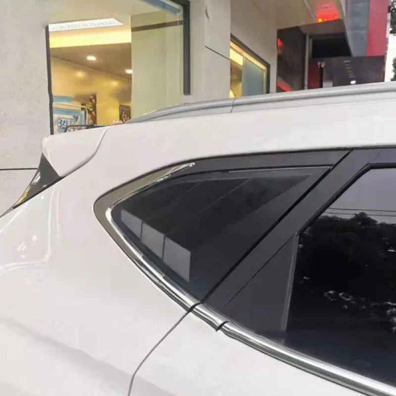 Car Craft Compatible With Hyundai Tucson 2016-2020 Car Rear Window Shutter Cover Louver Side Vent Trim Triangle Carbon Fiber Look