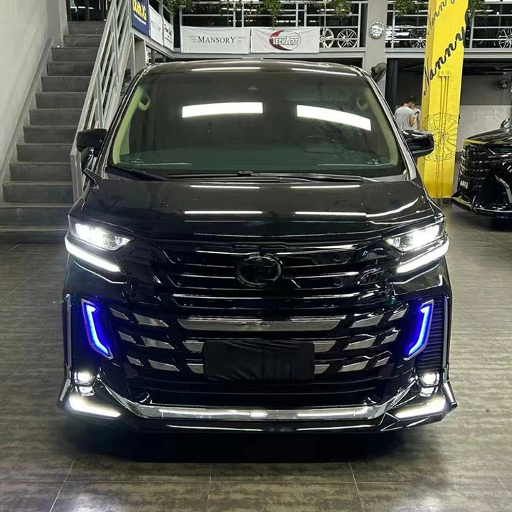 Car Craft Compatible With Toyota Alphard Vellfire 20 2008-2014 Upgrade Facelift Convert To 2023 40 Model Bodykit Front Rear Bumper Headlight Taillight Lamp Side Skirt Hood Fender Splitter Trim F203