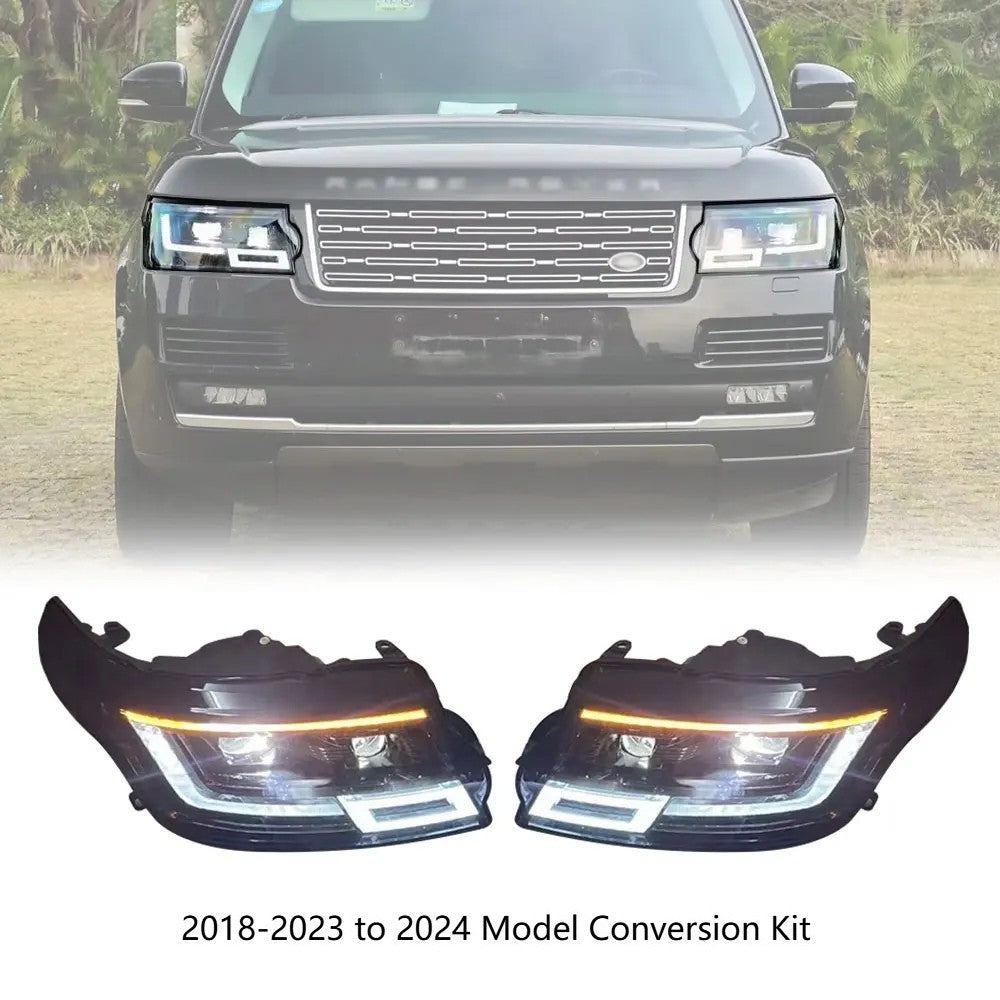 Car Craft Compatible With Land Range Rover Vogue L405 2018-2021 Car Front Upgraded Head Light Lamp Xenon Headlight Retrofit Upgrade Modified Led Drl Hid 2024 Matrix Style